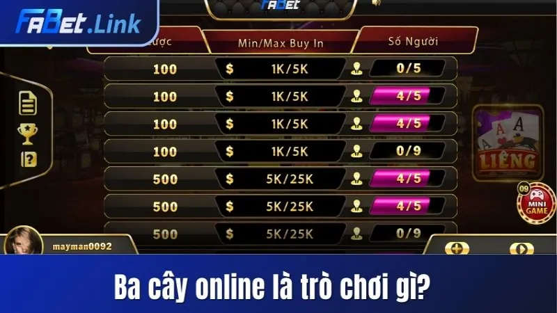 BA CÂY ONLINE -TỰA GAME SĂN THƯỞNG ĐẲNG CẤP TẠI FABET 8 BA CÂY ONLINE LÀ TRÒ CHƠI GÌ?