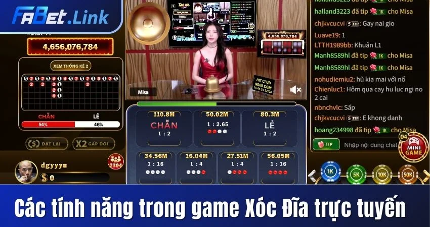 XÓC ĐĨA FABET - SÒNG BẠC UY TÍN NHẬN THƯỞNG LỚN BẤT NGỜ 10 CÁC TÍNH NĂNG TRONG GAME XÓC ĐĨA TRỰC TUYẾN
