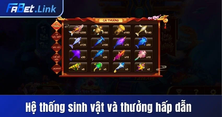 BẮN CÁ THẦN RỒNG FABET - TÌM HIỂU CÁCH CHƠI VÀ MẸO THẮNG LỚN 10 HỆ THỐNG SINH VẬT VÀ THƯỞNG HẤP DẪN