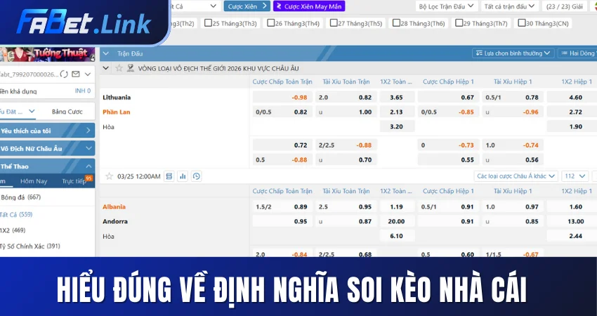 CÁCH SOI KÈO NHÀ CÁI FABET CỰC CHUẨN VÀ HIỆU QUẢ NHẤT 8 HIỂU ĐÚNG VỀ ĐỊNH NGHĨA SOI KÈO NHÀ CÁI