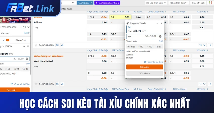 CÁCH SOI KÈO NHÀ CÁI FABET CỰC CHUẨN VÀ HIỆU QUẢ NHẤT 10 HỌC CÁCH SOI KÈO TÀI XỈU CHÍNH XÁC NHẤT