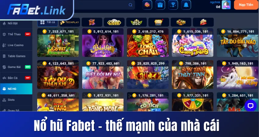 NỔ HŨ FABET - KHÁM PHÁ SẢNH CHƠI HIỆN ĐẠI TOP ĐẦU NHÀ CÁI 4 NỔ HŨ FABET - THẾ MẠNH CỦA NHÀ CÁI