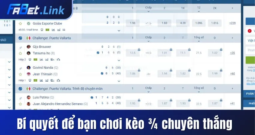 KÈO CHẤP 0,75 LÀ GÌ? CÁCH ĐỌC KÈO CHUẨN NHƯ CHUYÊN GIA FABET 11 TUYỆT CHIÊU CHƠI KÈO 3/4 DỄ THẮNG MÀ DÂN CƯỢC NÊN ÁP DỤNG